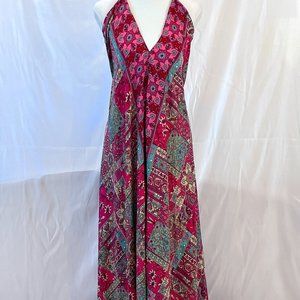 Go Gal Long Silk Dress / Red